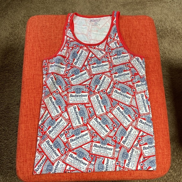 VTG BUDWISER Beer Muscle Tank Top Shirt King of beers Logo - Picture 3 of 6